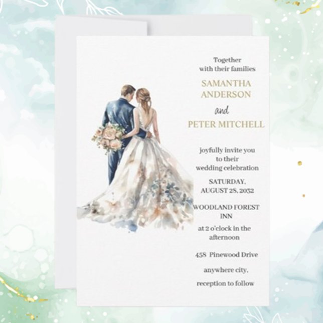Elegant  Bröllop Inbjudningar (Discover our Elegant Blush Wedding Invitation, thoughtfully designed to add romance and charm  )