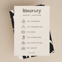 Elegant Bröllop Internationell tidslinje för fet B