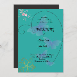 Elegant bröllop-kort inbjudningar