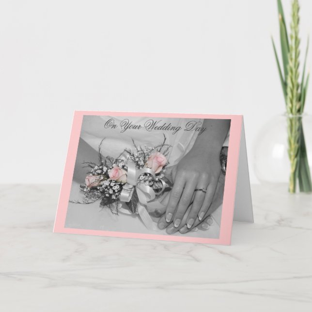 Elegant bröllop-kort kort (Framsida)