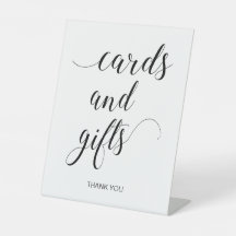 Elegant bröllop-kort och gåvor Bord