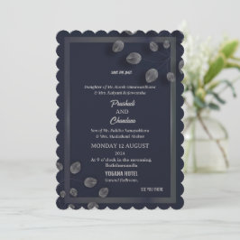 Elegant bröllop-kort spara datumet