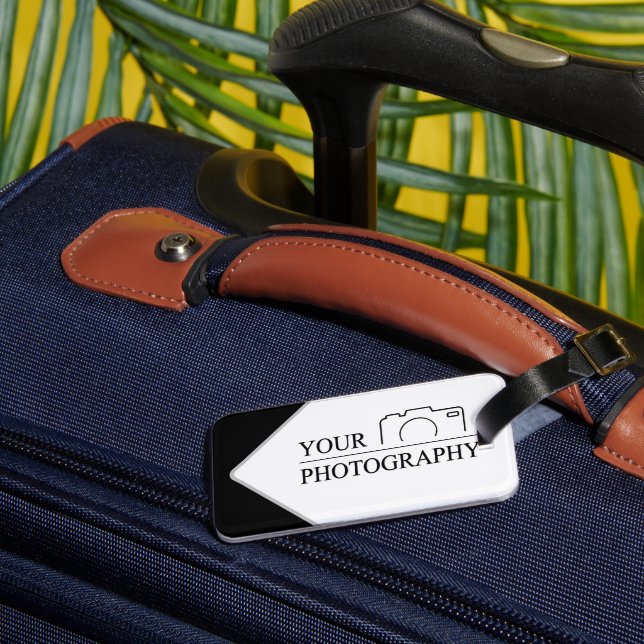 Elegant bröllop Lägg till Personlig-foto Bagagebricka (Baksida Insitu 1)