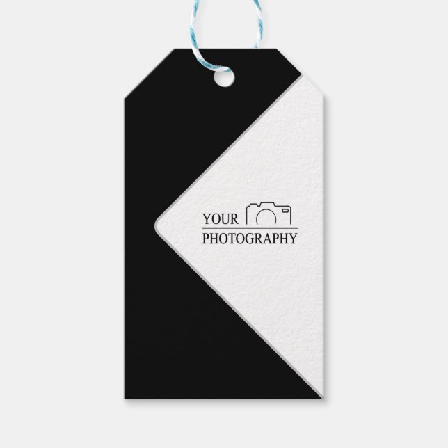 Elegant bröllop Lägg till Personlig-foto Presentetikett (Framsidan)