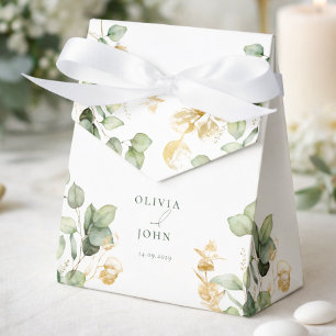 Elegant bröllop med Eukalyptus Presentaskar