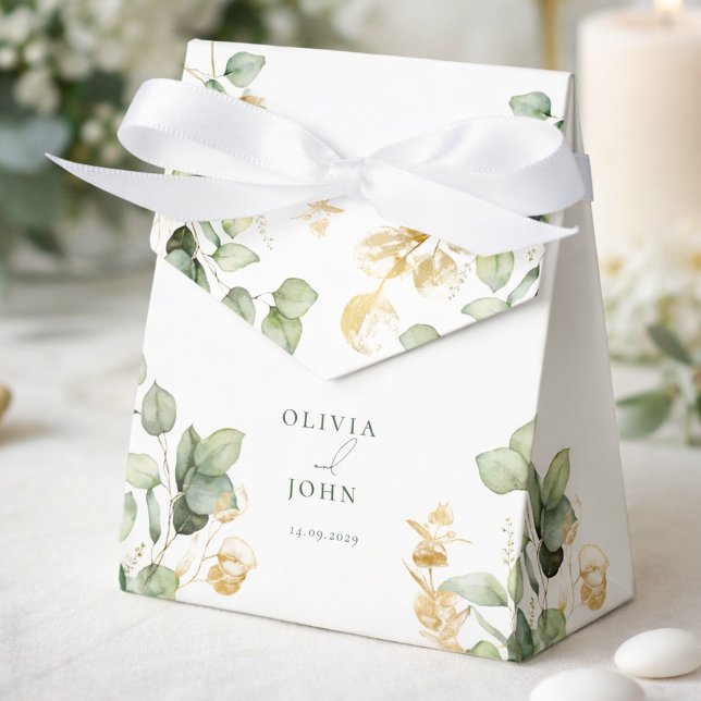 Elegant bröllop med Eukalyptus Presentaskar (Elegant Eucalyptus Wedding Favor Boxes)