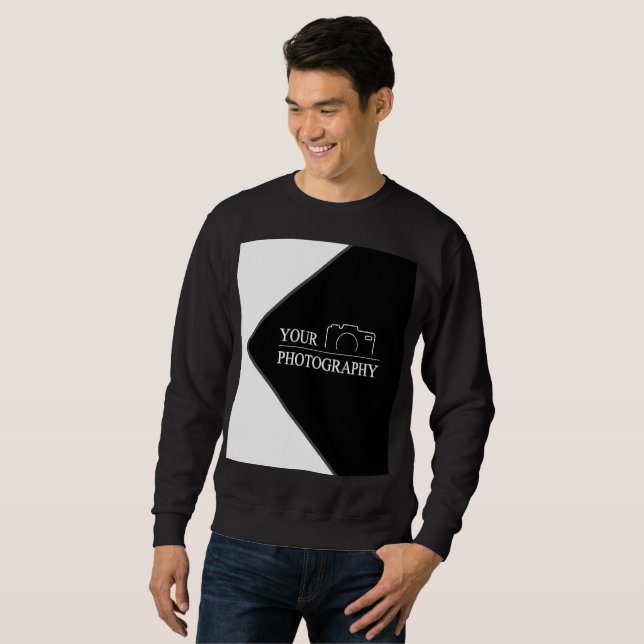 Elegant Bröllop med Personlig Fotografi Lång Ärmad Tröja (Hel framsida)