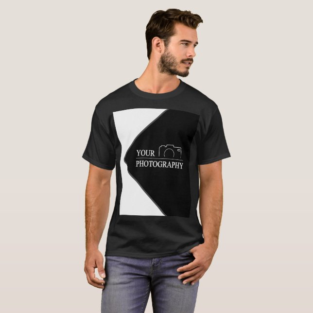 Elegant Bröllop med Personlig Fotografi T Shirt (Hel framsida)