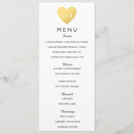 Elegant bröllop Menu initialer Meny