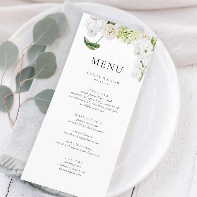Elegant Bröllop Menu-kort för sommartid Meny (Skapare uppladdad)