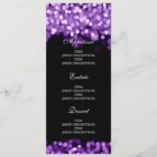 Elegant bröllop Menu Lila Ljus Meny