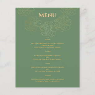 Elegant bröllop MENU. Meny