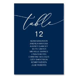 Elegant bröllop Middag, gästdiagram Bord Bordsnummer