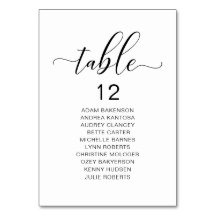 Elegant bröllop Middag, gästdiagram