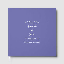 Elegant Bröllop Minimalistisk Periwinkle Blå Chic Gästböcker