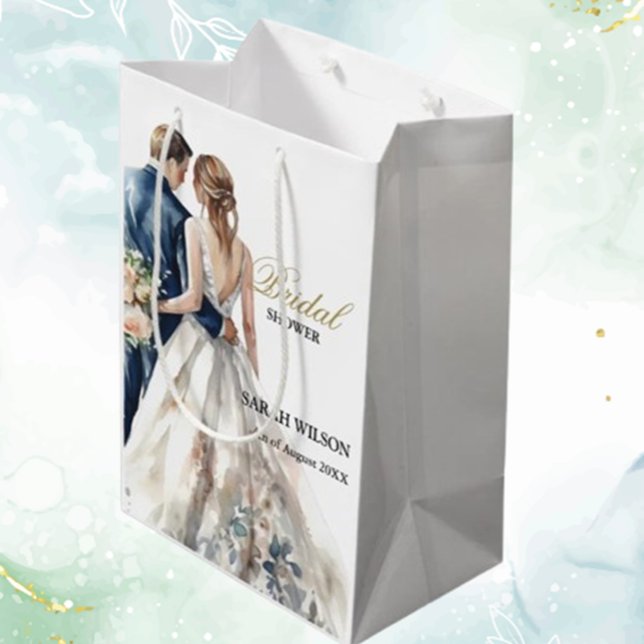 Elegant  Bröllop Möhippan (Celebrate your special day with our elegant blush wedding bridal shower gift bag)