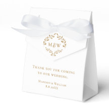 Elegant bröllop Monogram Vapensköld Löv Enkel Anpa