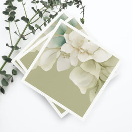 Elegant bröllop Muterad Grönt Pappersservett