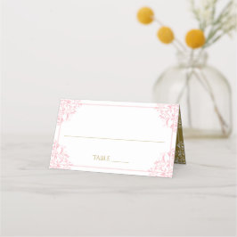 Elegant bröllop Namn-kort | Nadine (Rosa och Guld) Placeringskort