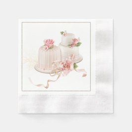 Elegant bröllop Napkins med Bröllop kummel Pappersservett