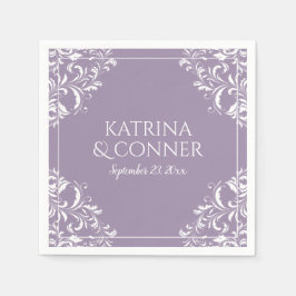 Elegant bröllop Napkins | Nadine (Lavender) Pappersservett