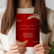 Elegant bröllop och OSA Ruby Red Guld Löv