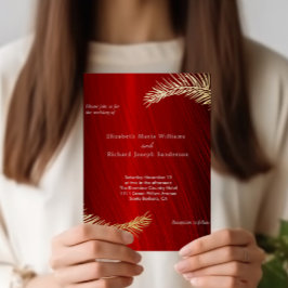 Elegant bröllop och OSA Ruby Red Guld Löv