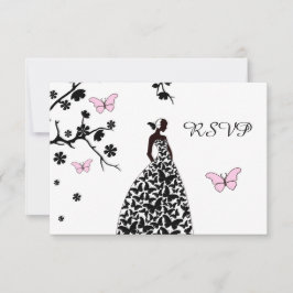 Elegant bröllop OSA Bride Butterflies Kort