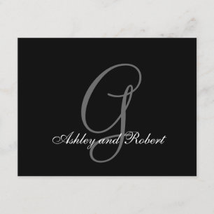 Elegant bröllop OSA kort med Monogram