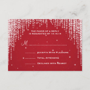 Elegant bröllop OSA Night Dazzle Red Kort