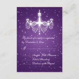 Elegant bröllop OSA Sparkling Chandelier Lila Kort