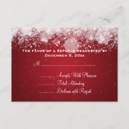 Elegant bröllop OSA Sparkling Night Red Kort