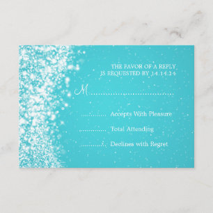 Elegant bröllop OSA Sparkling Wave Blue Kort