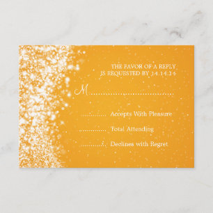 Elegant bröllop OSA Sparkling Wave Orange Kort