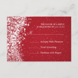 Elegant bröllop OSA Sparkling Wave Red Kort