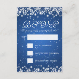 Elegant bröllop OSA Winter Gnistra Blue Kort