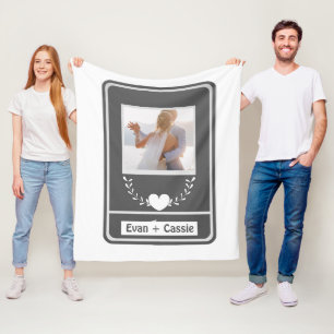Elegant bröllop Peles foto Namn Fleecefilt