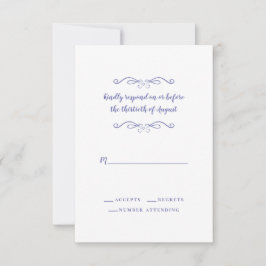 Elegant bröllop Periwinkle Classialist Minimalist OSA Kort