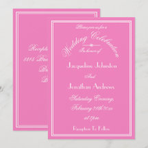 Elegant bröllop Personlig Namn Chic Rosa