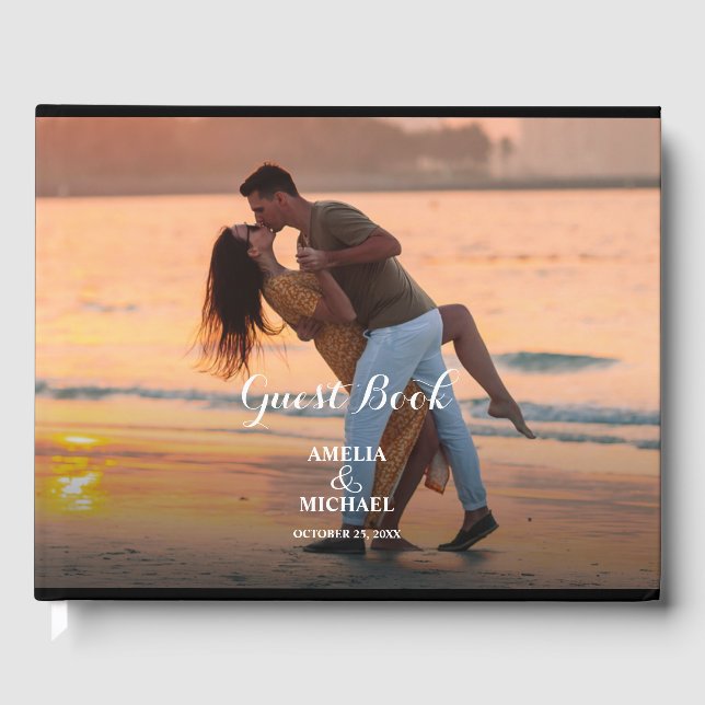Elegant bröllop Photo Gästböcker (Framsida)