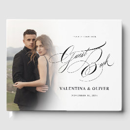 Elegant bröllop Photo Visning Guest Bok