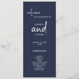 Elegant bröllop program