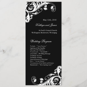Elegant bröllop-program program