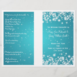 Elegant bröllop Program Winter Gnistra Blue
