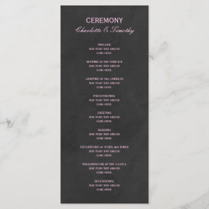 Elegant bröllop-programmet Rosa Black Program