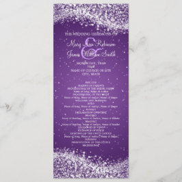 Elegant bröllop-programmet Sparkling Wave Lila Program