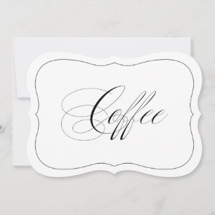 Elegant bröllop Pub-skylt, kaffeavklipp Gräns