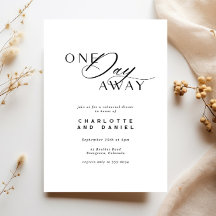 Elegant bröllop Rehearsal Dinner en dag bort