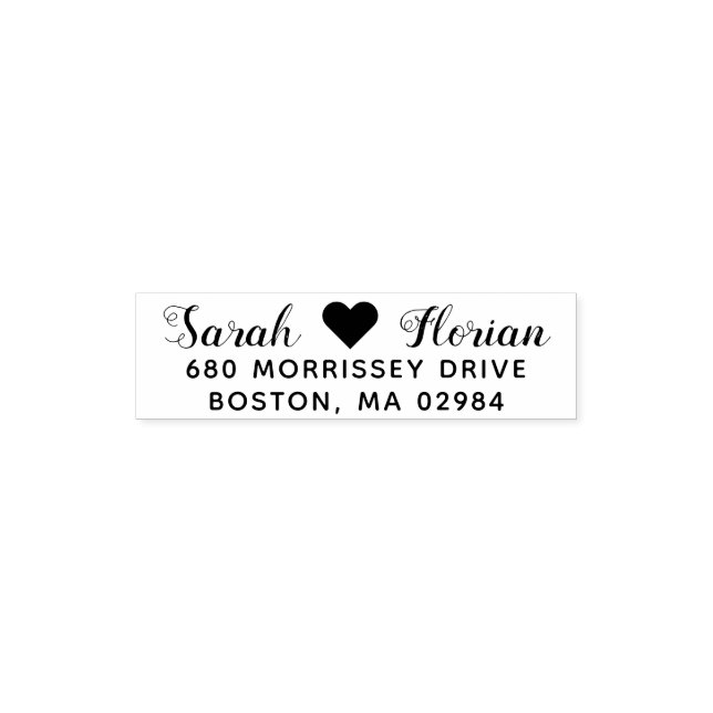 Elegant bröllop Returadress Självfärgande Stämpel (Design)