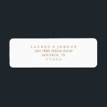 Elegant Bröllop Returetiketterna Guld Returadress Etikett<br><div class="desc">Elegant Bröllop Returetiketterna Guld</div>